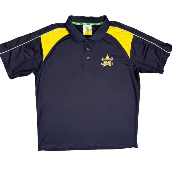 NRL North Queensland Cowboys Polo Shirt Rugby Team Blue XL - Picture 1 of 8